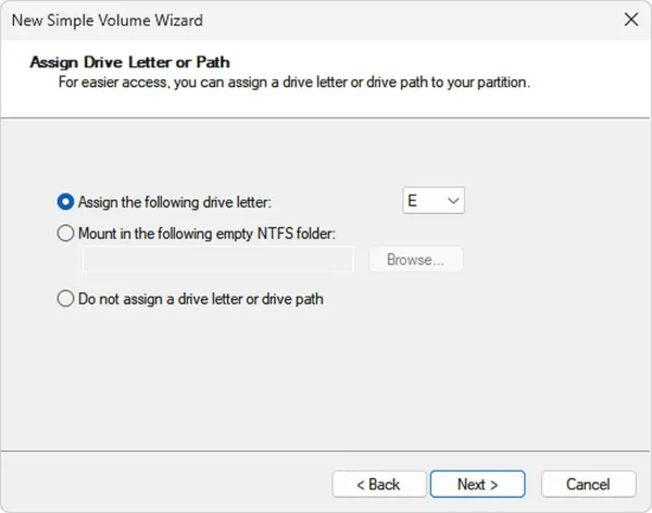 Assign Drive Letter