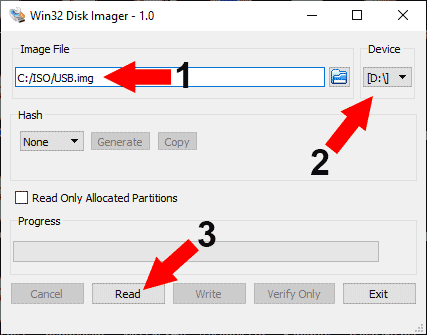USB to IMG - Backup USB flash drive to an Image