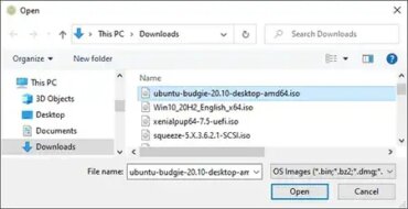 Browse and Select ISO