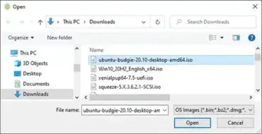 Browse and Select ISO