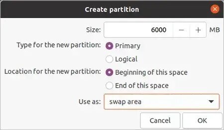 Create Swap Partition