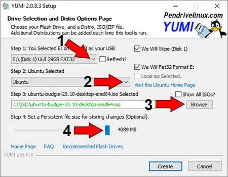 Make a bootable Ubuntu USB with YUMI