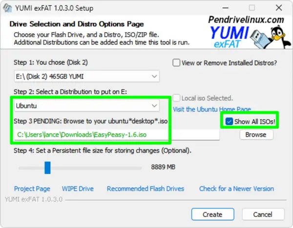 Create a USB EasyPeasy with Persistence