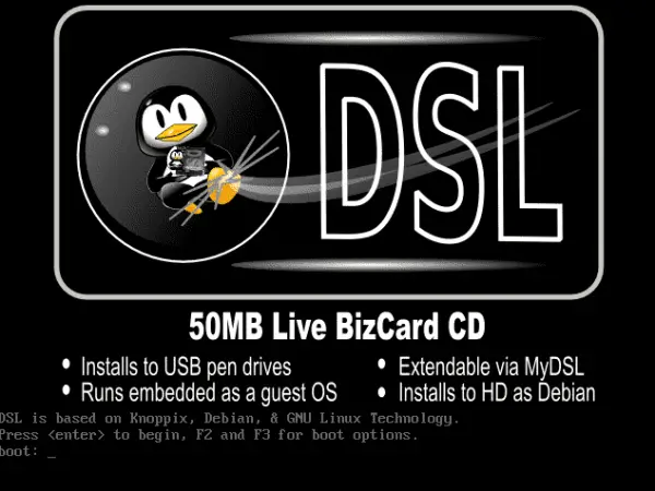 USB Damn Small Linux - (USB DSL) lightweight Linux distro