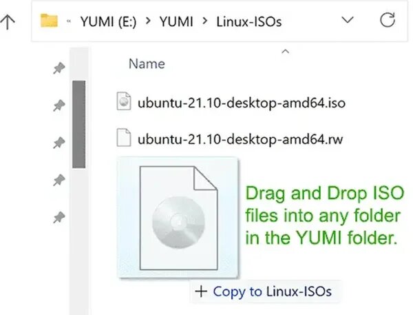Drag and Drop ISO file support