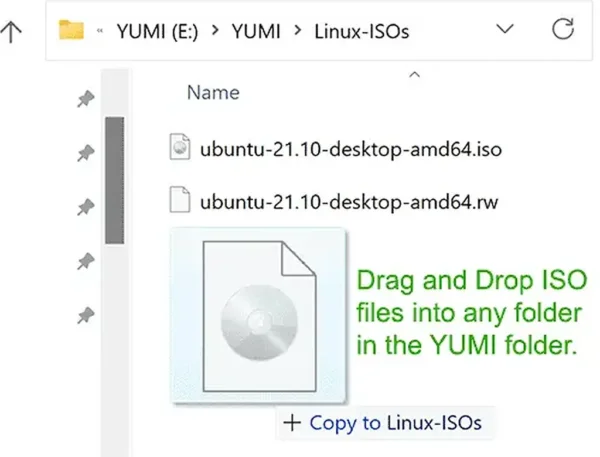 Drag and Drop ISO files Drag and Drop ISO file support