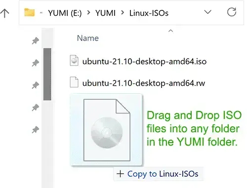 Drag and Drop ISO file support