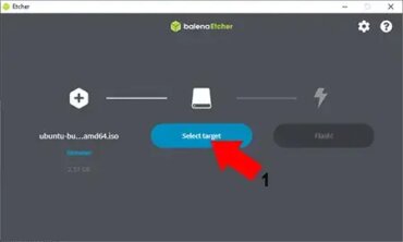 Etcher Burn ISO USB Target