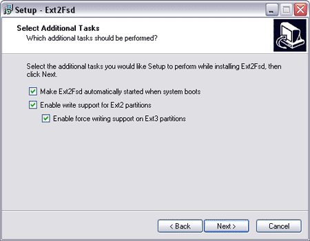 Enable Ext Read and Write Options to access linux partition from windows