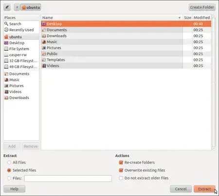 Extract to Desktop