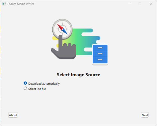 Fedora Media Writer SOAS