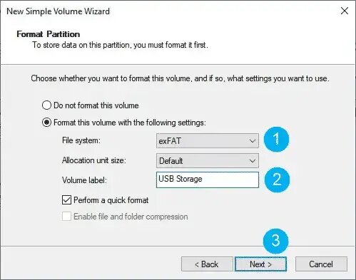 Format and Create Partition