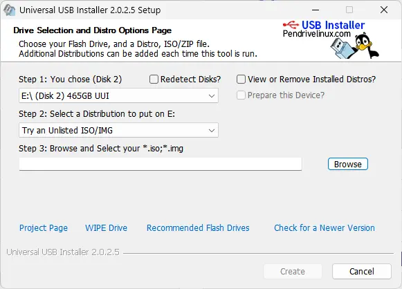 Create a Gentoo Bootable USB using UUI