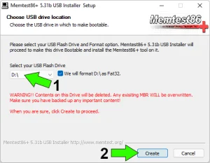 Memtest86+ USB Installer