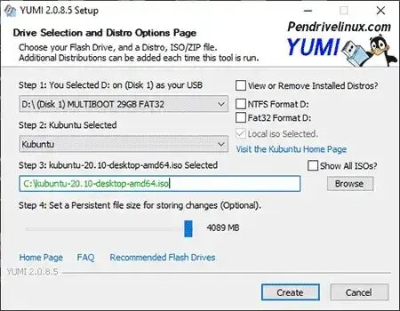 Put Kubuntu on USB