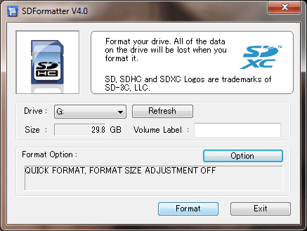 SD Formatter - Restoring USB Flash Drive