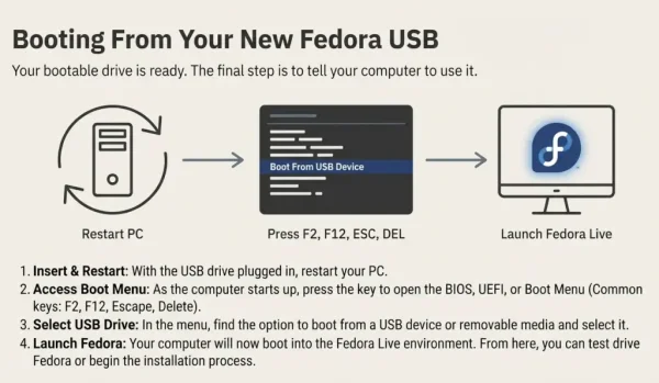Booting from a Fedora Live USB Drive USB Booting from Fedora