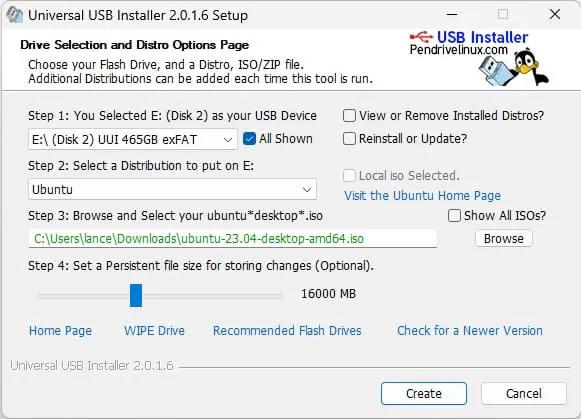 Creating a bootable Windows 11 USB flash drive in Linux