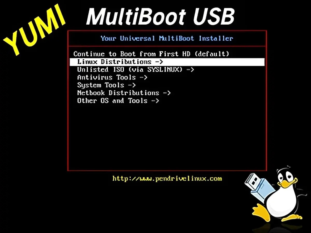 YUMI - Multiboot USB Creator ▷ Drive Linux