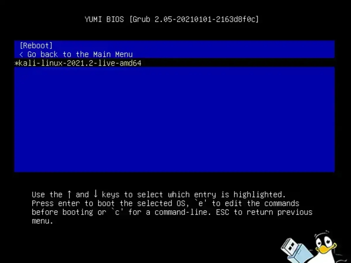 YUMI KALI USB Boot