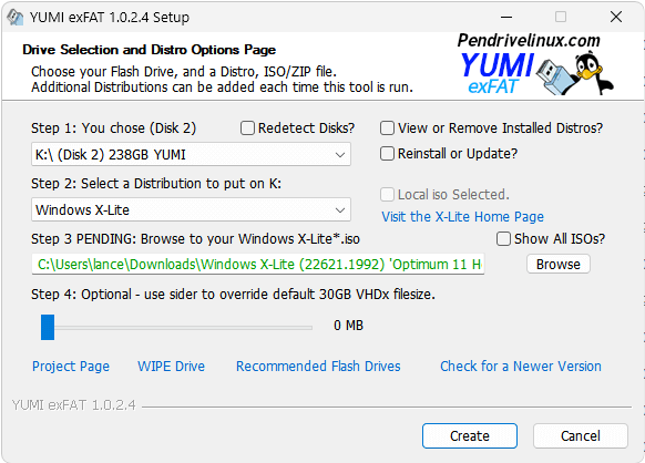 YUMI make Windows Bootable USB