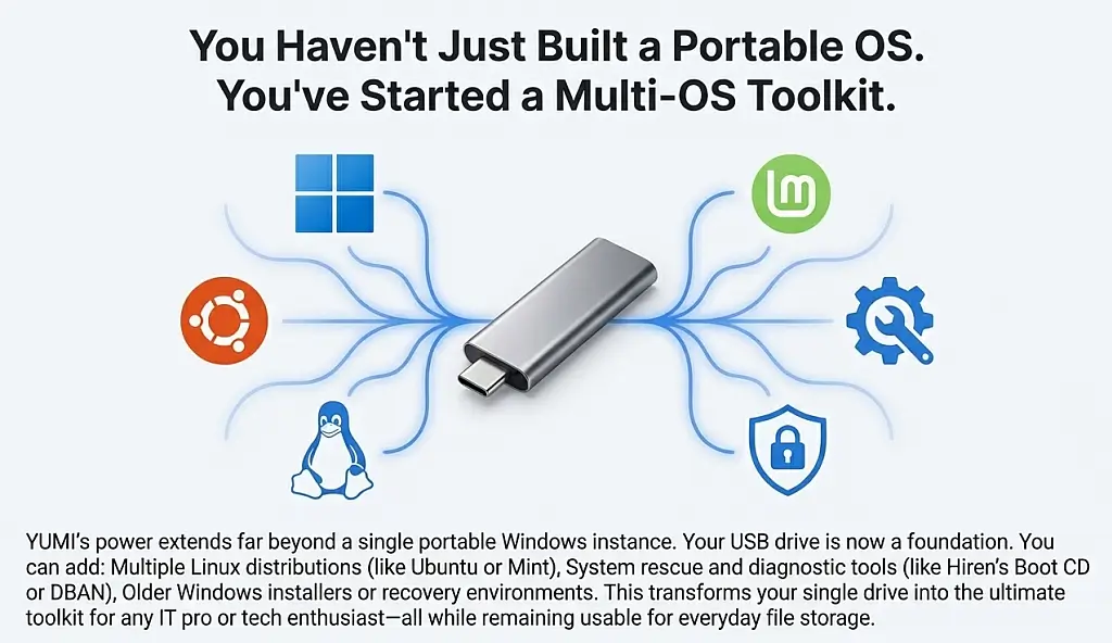 YUMI is your complete Portable OS Multiboot Toolkit YUMI is a Portable OS Multiboot creation Toolkit