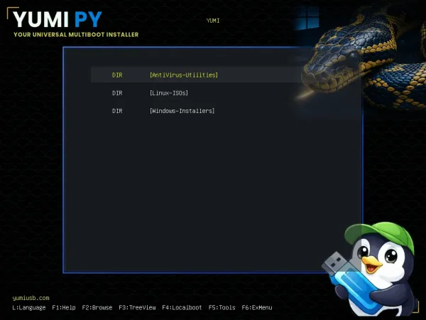 YUMI Py Boot Menu
