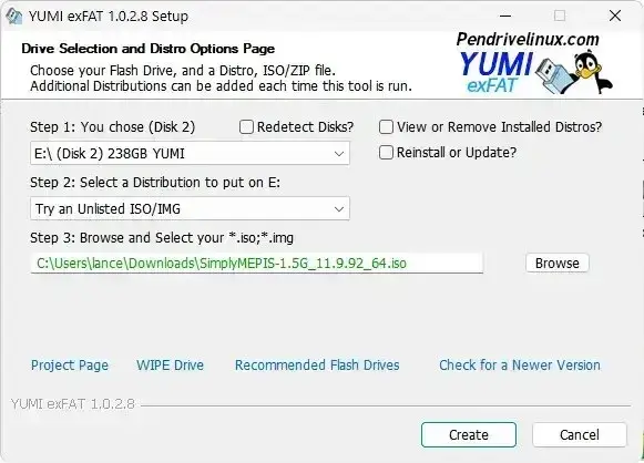 YUMI SimplyMEPIS Bootable USB