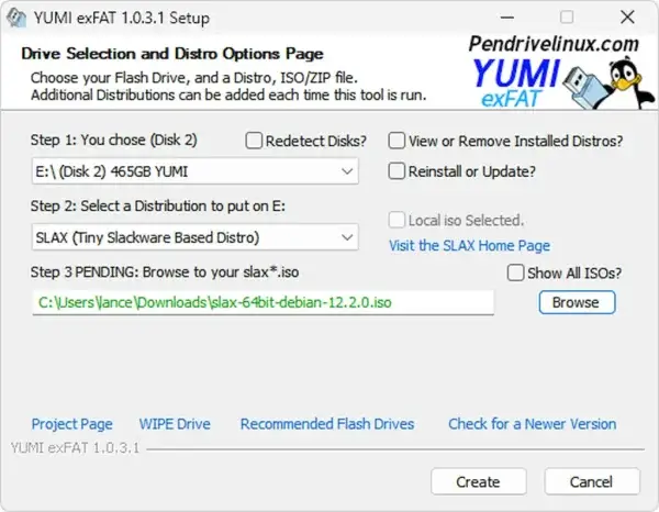 Create a SLAX USB with YUMI YUMI Multiboot - SLAX bootable USB Setup