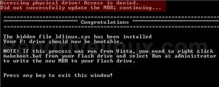 accessing physical drive access is denied