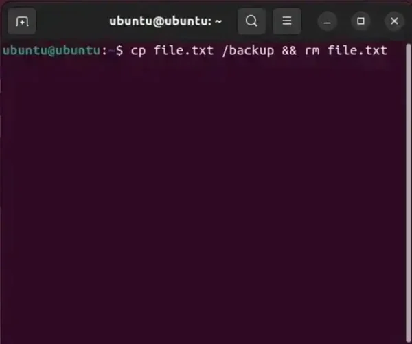 && operator chain commands in Linux