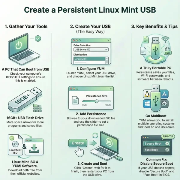 create a persistent linux mint bootable usb create a persistent linux mint usb