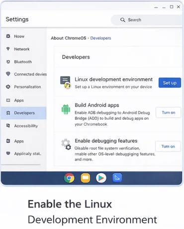 enable the linux development environment