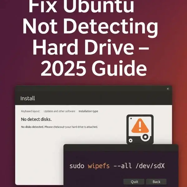 ubuntu installer not detecting hard drive solution