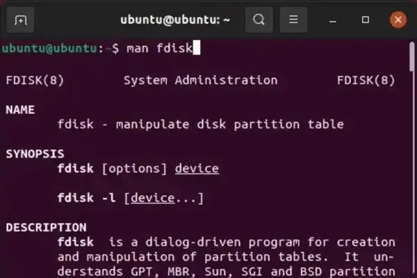 Man Page usage example How to Use Man Pages