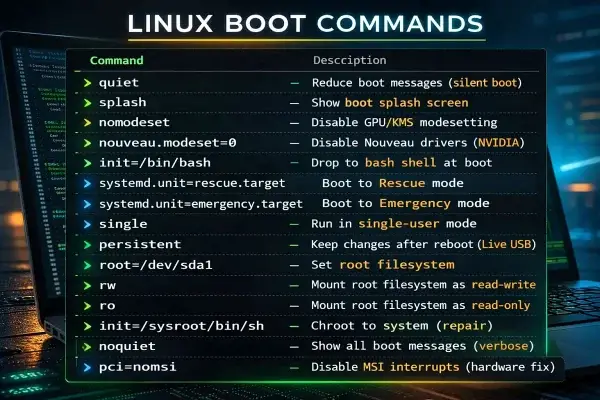 Linux Boot Commands