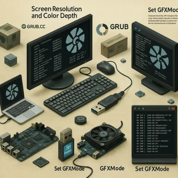 Linux VGA modes and GRUB screen resolution chart for setting boot graphics