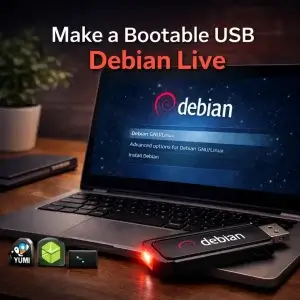 make a debian live bootable usb drive