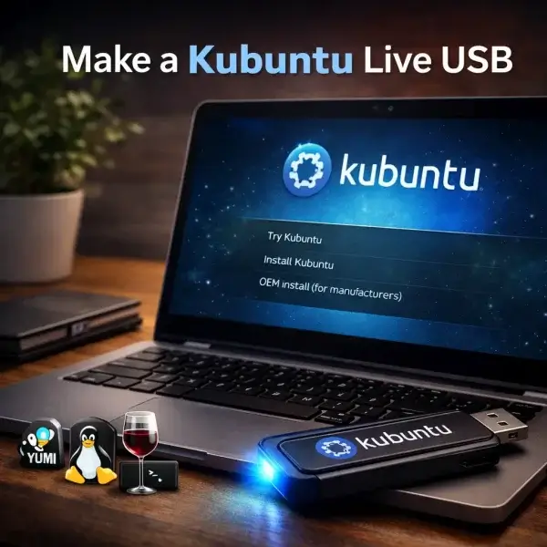 make a kubuntu live bootable usb drive