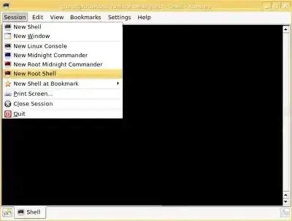 New Root Shell - Putting MCNLive on USB select new root shell from terminal - MCNLive USB