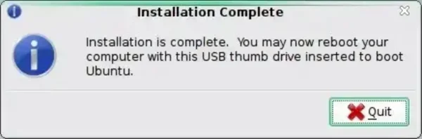 MoonOS USB Installation Complete MoonOS USB Installation Complete
