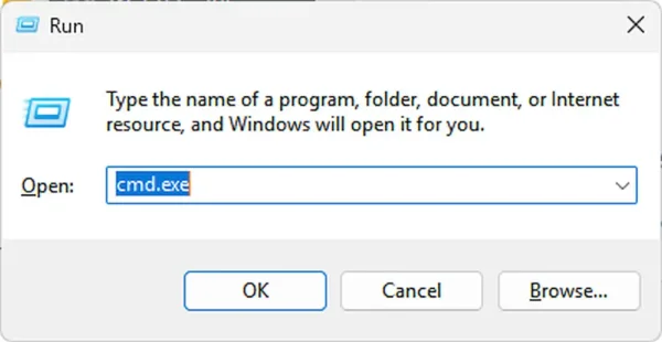 Open Command Prompt as Admin