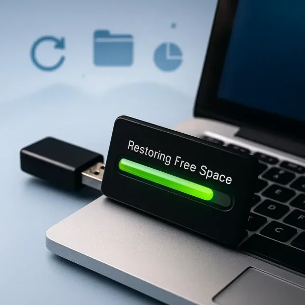 recover lost space on usb