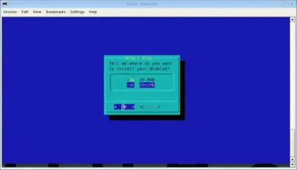 Select a USB device to install NibleX to