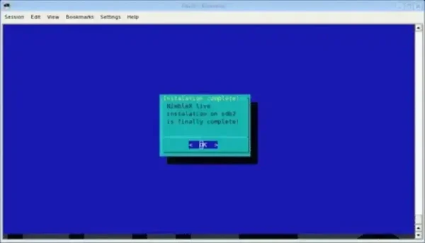 Finished NimbleX USB install