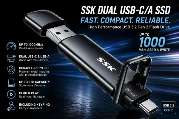 SSK SSD 1000MB/s USB flash drive
