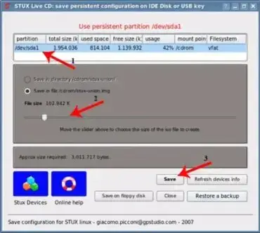 STUX Persistent image creation