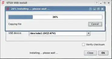 STUX performing install to USB