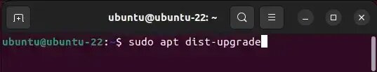 sudo apt dist upgrade