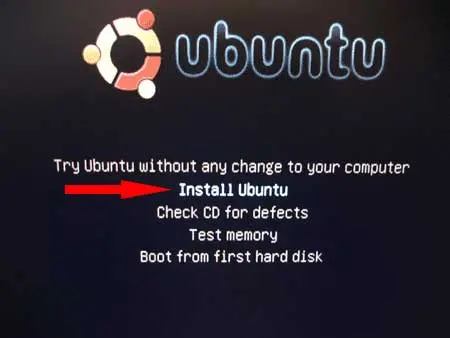 Ubuntu 8.04 Boot Menu